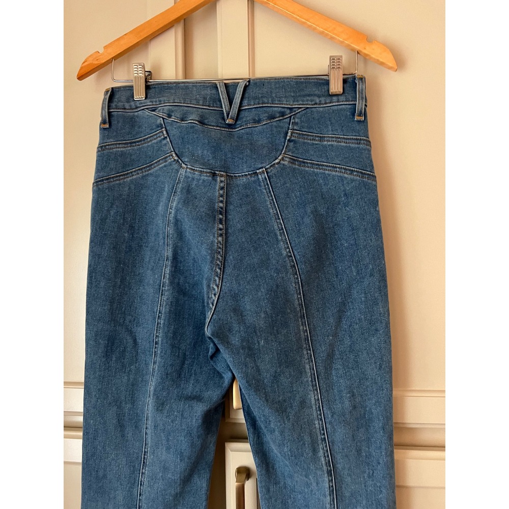 Veronica Beard Carson Ankle Flare High Rise Jeans Medium Wash Blue Size 27 - Picture 4 of 9